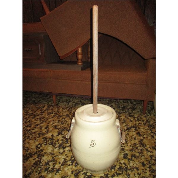 3gal butter churn with lid + plunger