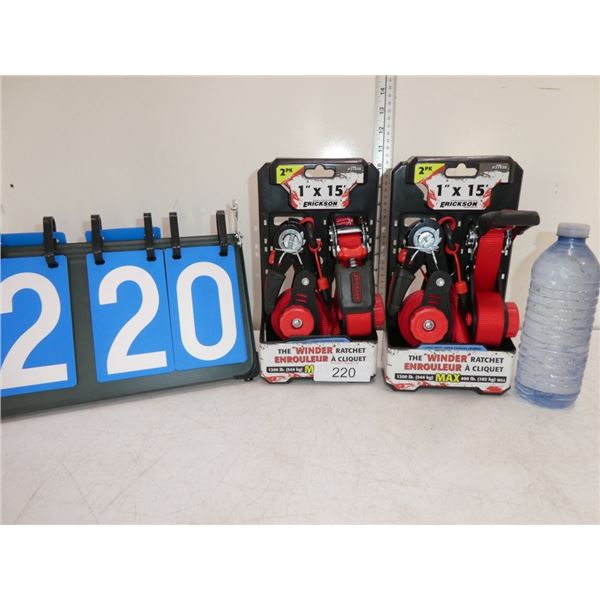 4-1" x 15' Ratchets Straps