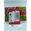 Image 2 : Lot of 3 Topps Football Wax Pack 15 Cards 1 Stick of gum 1000 Yard Club