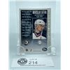 Image 2 : Miroslav Satan Buffalo Sabres 2003 Pacific Calder Hockey Authentic Game Worn Jersey Card