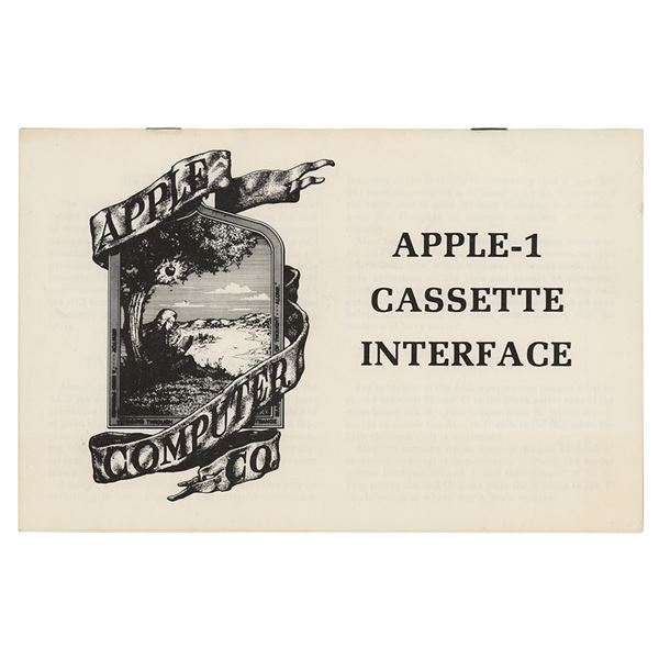 Steve Jobs: Original 1976 Apple-I Cassette Interface Manual