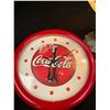 Image 2 : 13" t Coca Cola Tiffany Style Table Lamp Plus Wall Clock