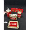 Image 2 : Nice Coca Cola Collectible Lot for Your Home! Drinking Glasses, Bathroom Accessories and a Tie!