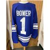 Image 2 : Toronto Maples Leafs Hockey Jersey Bower Signed