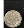 Image 2 : 1942 +1952 Canadian Silver 50 Cent Pcs