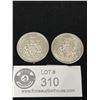 Image 1 : 1963 +1964 Canadian Silver 50 Cent Pcs
