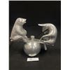 Image 1 : Very Nice Vintage Bear and Deer Cast Alluminum Sculpture