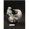 Image 2 : Very Nice Vintage Bear and Deer Cast Alluminum Sculpture