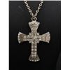 Image 2 : Nice Silver Toned Necklace with Large Cross Pendant