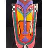 Image 2 : 32" Tall Folk Art Face On Wood