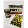 Image 1 : Vintage Bokar Coffee Tin 1 Lbs and Vintage Style Coffee Signs