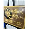 Image 2 : Vintage Double Sided Diversified Realty, Inc- Scarce Real Estate Sign