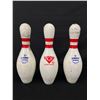 Image 2 : Vintage Lot of 3 Used Qubica/AMF Usbc Approved Plastic Coated Bowling Pins and Lot of 10 Model Airpl