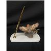 Image 3 : Collectible Lot- Dog Coasters, Cat Tiles and Bird Desk Pen on Marble