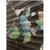Image 3 : Vintage Oriental Hand Painted Decorative Wall Fan, Peacock Approx 40" x 72"