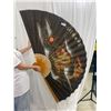 Image 1 : Vintage Oriental Hand Painted Decorative Wall Fan, Dragon Approx 35" x 62"