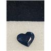 Image 2 : Dark Blue Sapphire 1.94 ct. Heart Cut- Opaque- Excellent Luster Madagascar- Untreated