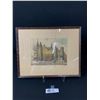 Image 1 : French or Belgian Coloured Engraving 1920s 15x12