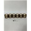 Image 1 : Mid-Century Modern Amber Plastic Napkin Rings