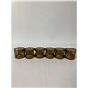 Image 2 : Mid-Century Modern Amber Plastic Napkin Rings