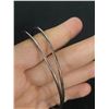 Image 2 : A Pair of Large 3" Sterling Silver Hoop Earrings