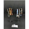 Image 1 : 6 Glass and Stone Bead Bracelets