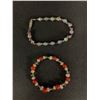 Image 2 : 6 Glass and Stone Bead Bracelets
