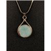 Image 2 : 925 Sterling Silver Turquoise Large Pendant w. 925 Chain Italy