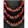 Image 2 : Vintage Ruby Carnival Cut Glass Necklace