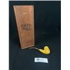 Image 1 : Vintage Carved Pipe with Black Ladies On it and A Wooden Box