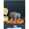 Image 2 : Collectible Buffalo Lot of Napkin Holder and Figurine with Repair