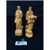 Image 1 : Lot of 4 8" H Hand Carved Folk Art People