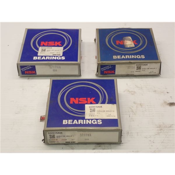 (3) NSK # S02016A08 Bearings