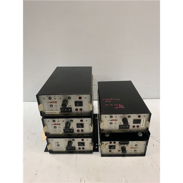 Lot of (5) Vibrator Control Boxes (3) #SE612, (2) #SE611