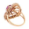 Image 3 : 3.52 ctw Rectangular Cushion Mixed Purple Sapphire And Baguette Cut (Tapered) Di
