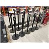 Image 2 : 18 ASSORTED INDOOR RETRACTING CROWD CONTROL STANCHIONS