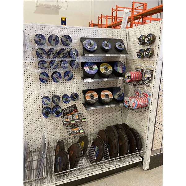 DISPLAY OF ASSORTED STAY SHARP GRINDING DISCS & METAL CUTTING DISCS