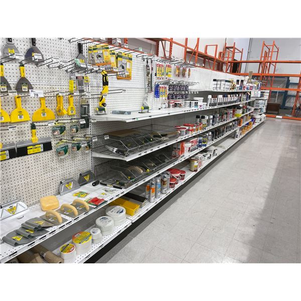 TAPING KNIVES, CEMENT / MORTAR TOOLS, PAINT SUPPLIES, CLEANING SUPPLIES & RAT TRAPS