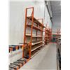 Image 3 : 8 BAYS OF ORANGE 12' TALL 24" DEPTH 8' WIDE CROSSBAR ADJUSTABLE INDUSTRIAL PARTS RACKING & 2 BAYS