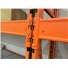 Image 4 : 8 BAYS OF ORANGE 12' TALL 24" DEPTH 8' WIDE CROSSBAR ADJUSTABLE INDUSTRIAL PARTS RACKING & 2 BAYS