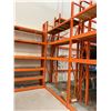 Image 2 : 5 BAYS OF ORANGE 12' TALL 24" DEPTH 8' WIDE CROSSBAR ADJUSTABLE INDUSTRIAL PARTS RACKING