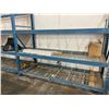 Image 2 : 3 BAYS OF BLUE LENGTH 8' TALL 42" DEPTH 107" WIDE CROSSBAR INDUSTRIAL PALLET RACKING WITH DECKS, &