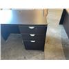 Image 2 : NIGHTSHADE BOW FRONT L-SHAPE SINGLE PEDESTAL OFFICE DESK