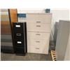 Image 2 : 5 GREY METAL LATERAL FILE CABINETS, BEIGE 5 DRAWER METAL FILE CABINET, & BLACK 4 DRAWER FILE CABINET