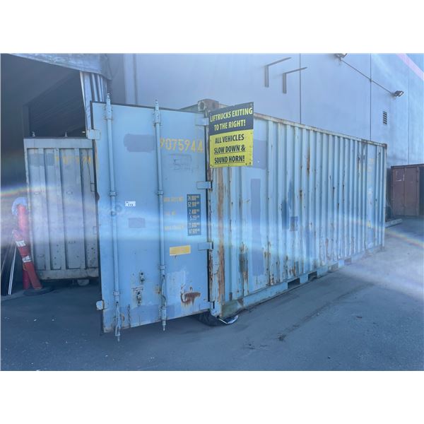 BLUE 20' 52,910 MAX CAPACITY INDUSTRIAL TRANSPORT CONTAINER WITH DUAL SWING REAR DOORS