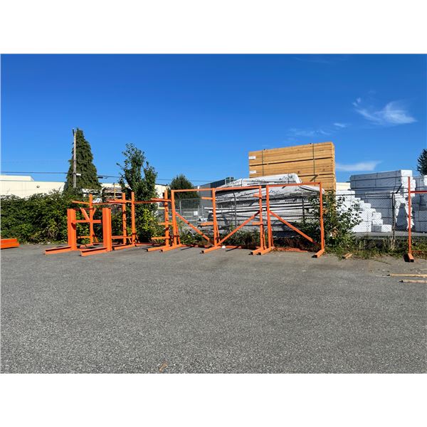 9 ORANGE STEEL ADJUSTABLE LIGHT DUTY MULTI TIER PRODUCT RACKS, & ORANGE ...