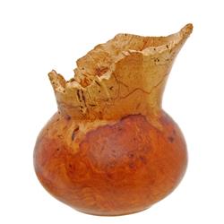 Afzelia Burl RARE Hand Carved Vase (DEC-211)