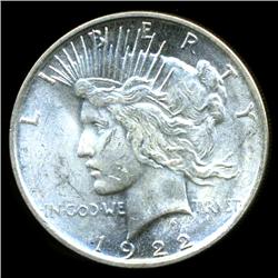 1922D Peace Dollar Choice BU Scarce Variety (COI-4053)