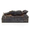 Image 2 : Antique Reclining Gilded Buddha on Box Base (ANT-524)
