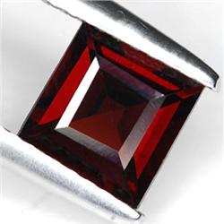 .7ct. Blazingly Gorgeous Red Square Garnet Gem 5 mm RETAIL $375 (GMR-0176)